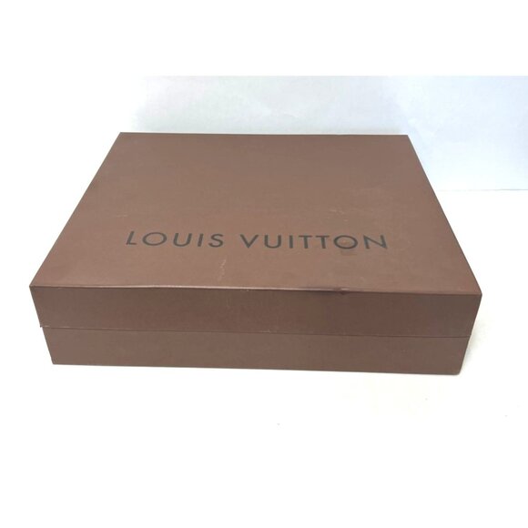 Louis Vuitton Empty Chocolate Brown Box Large 17W x 14D x 4.5H Storage Display - Picture 2 of 16